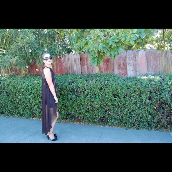 Blaque Label 3 in 1 Black Body Con Chiffon Dress NWT Size: Small - Picture 9 of 12